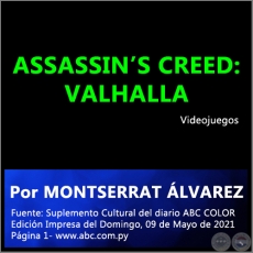 ASSASSIN’S CREED: VALHALLA - Por MONTSERRAT ÁLVAREZ - Domingo, 09 de Mayo de 2021